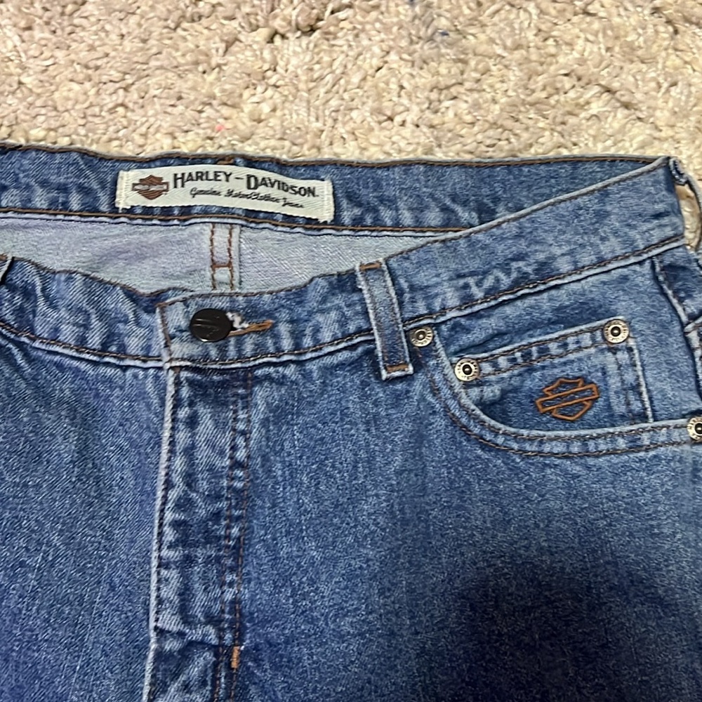 Vintage 90s Harley Davidson Women’s Medium Straight Jeans 12R - Picture 3 of 5